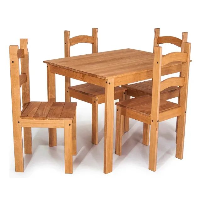 Mesa com 04 Cadeiras em Madeira Maciça - Foto 2