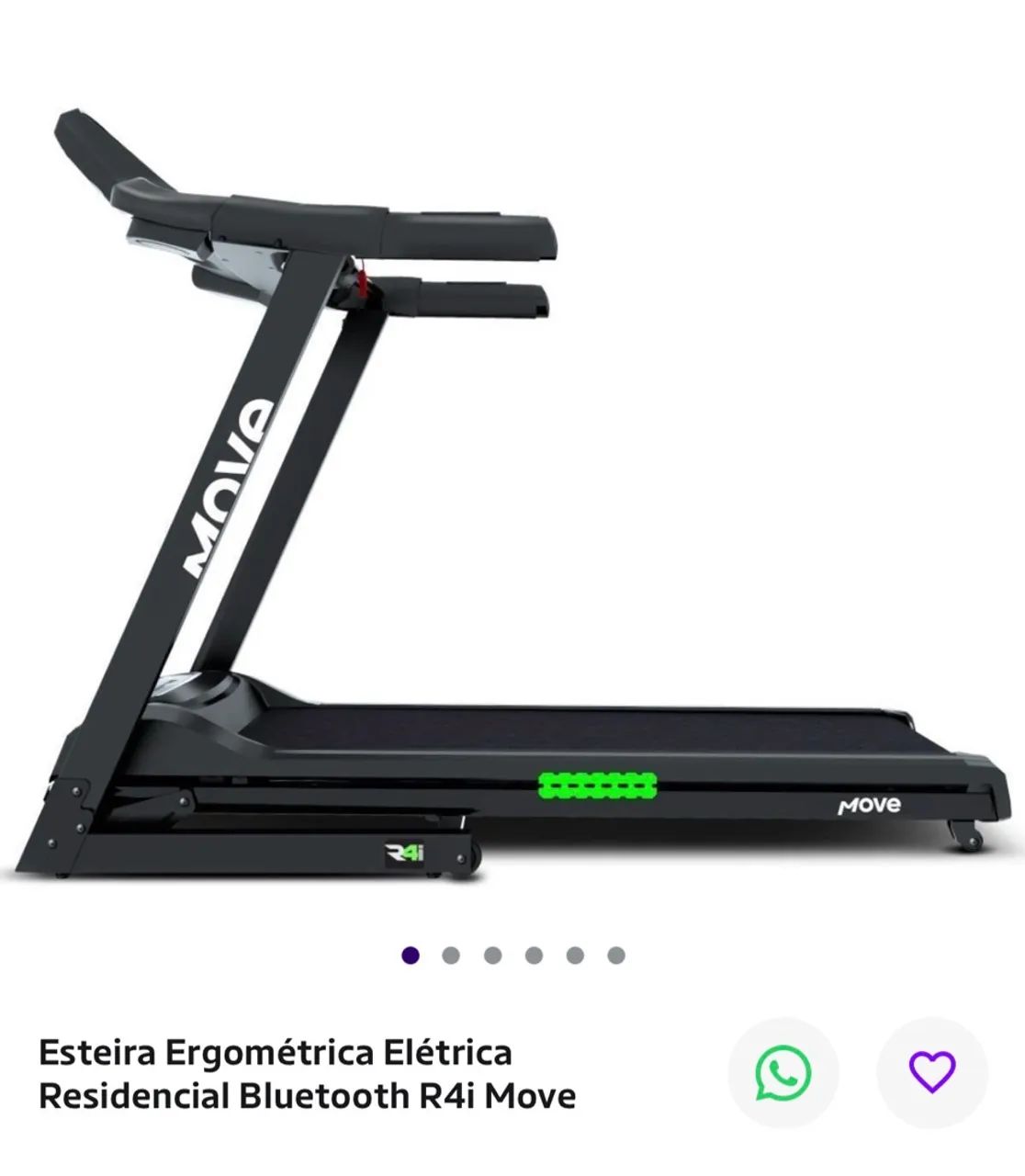Esteira Ergométrica Elétrica Residencial Bluetooth R4i Move - Foto 4