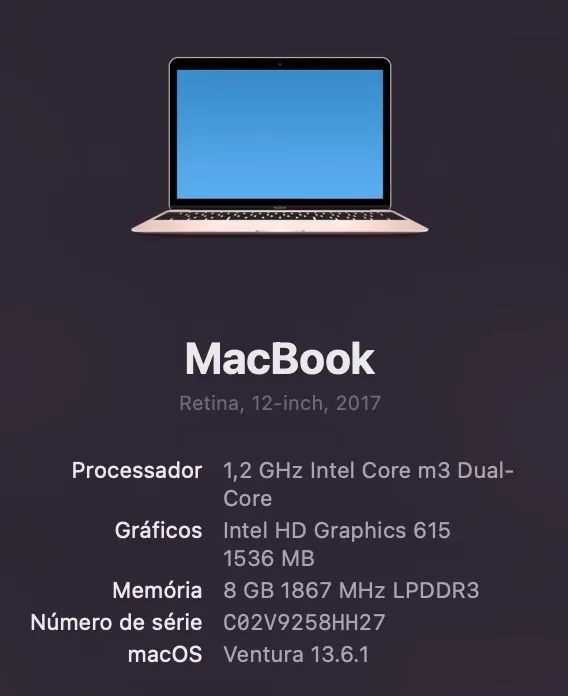 macbook 12 polegadas 2017