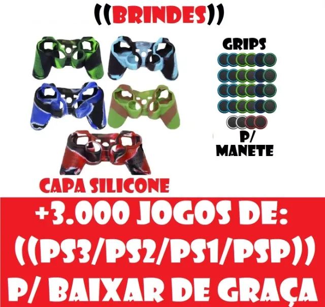 PS3 SLIM 500GB DESTRAVADO + 3000 JOGOS + O3 MESES GARANTIA I LOJA FISICA BH - Foto 2