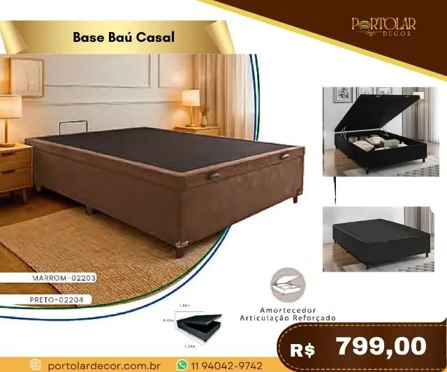 Base baú casal, a pronta entrega 