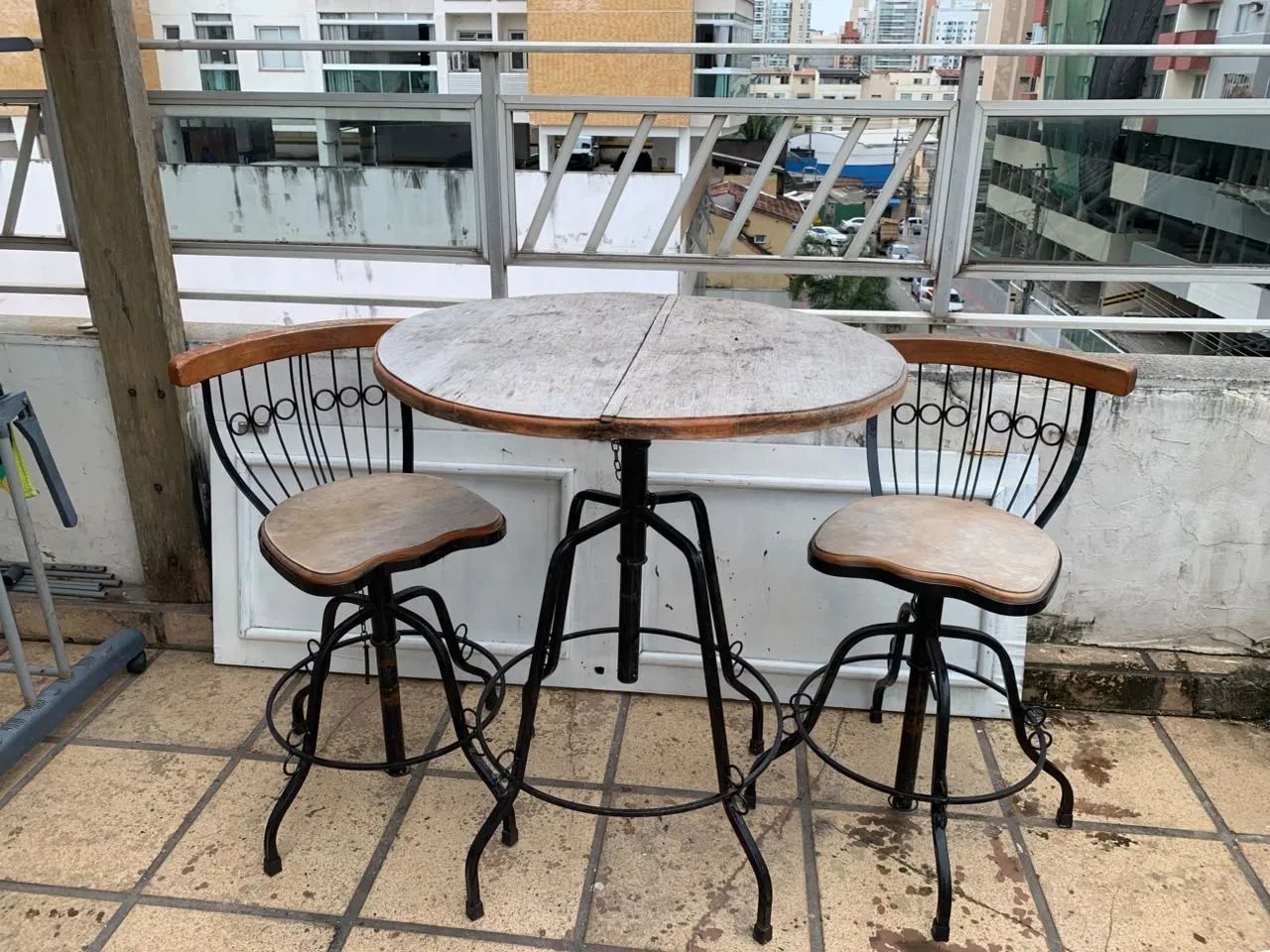 Mesa retrô com 2 bancos - Foto 4