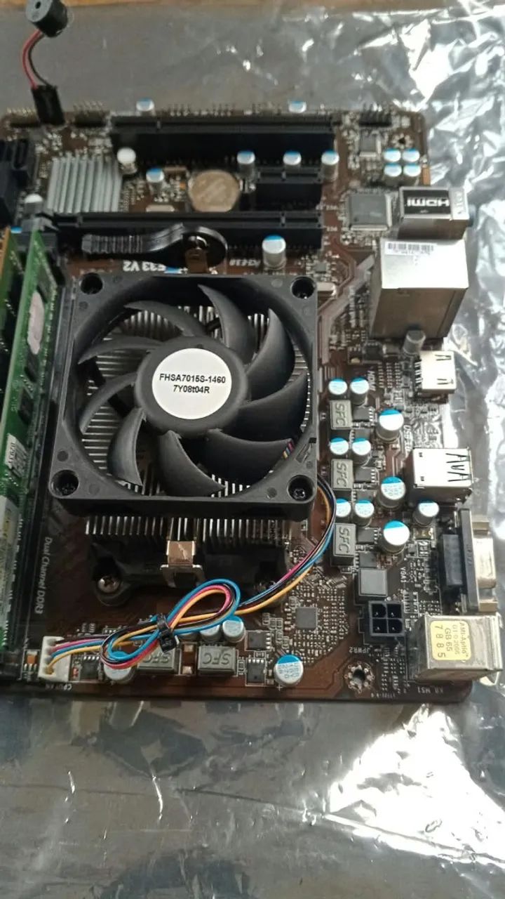 Kit AMD A4-6300 com 8 gigas DDR3 placa mãe A68HM-E33 V2 NOVA - Foto 3