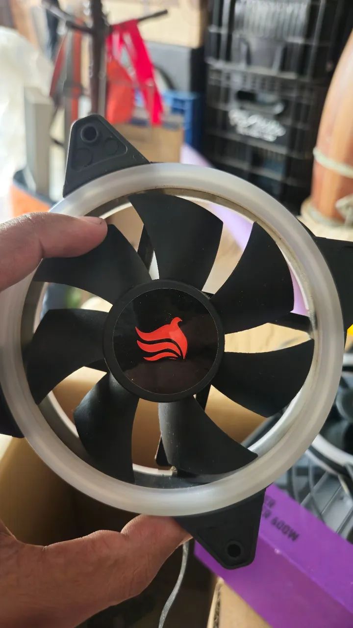Kit com 3 fans rgb com controladora. - Foto 2