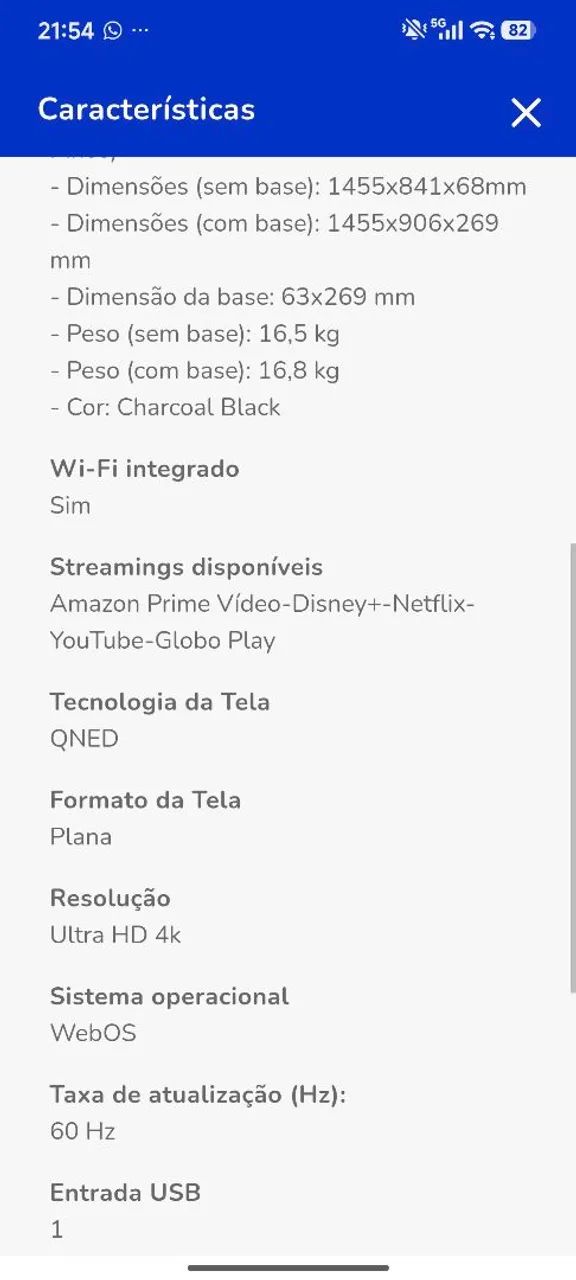 TV LG 65 POLEGADAS 70ASA - Foto 3