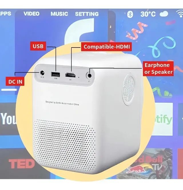 Projetor Wanbo T2 Max 1080p Android 250lm - Foto 2