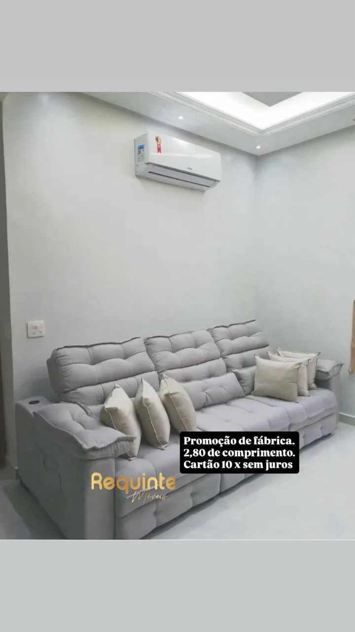 Sofás retrátil e reclinável.