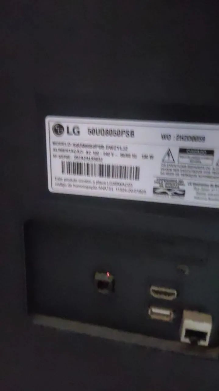 Tv LG 50 polegadas para retirada de peças, tela quebrada 