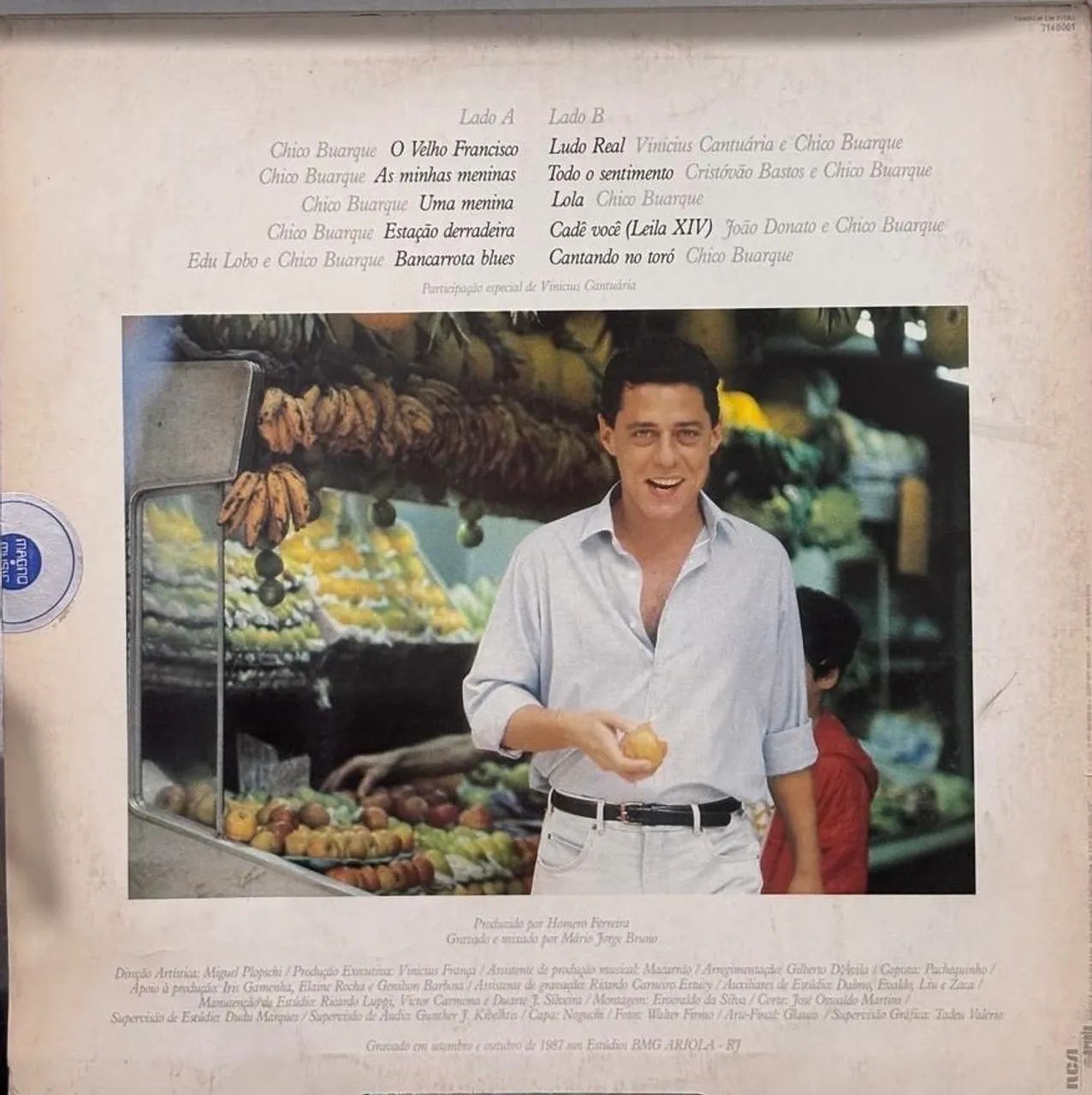 Chico Buarque Francisco 1987 Lp Vinil - Foto 2
