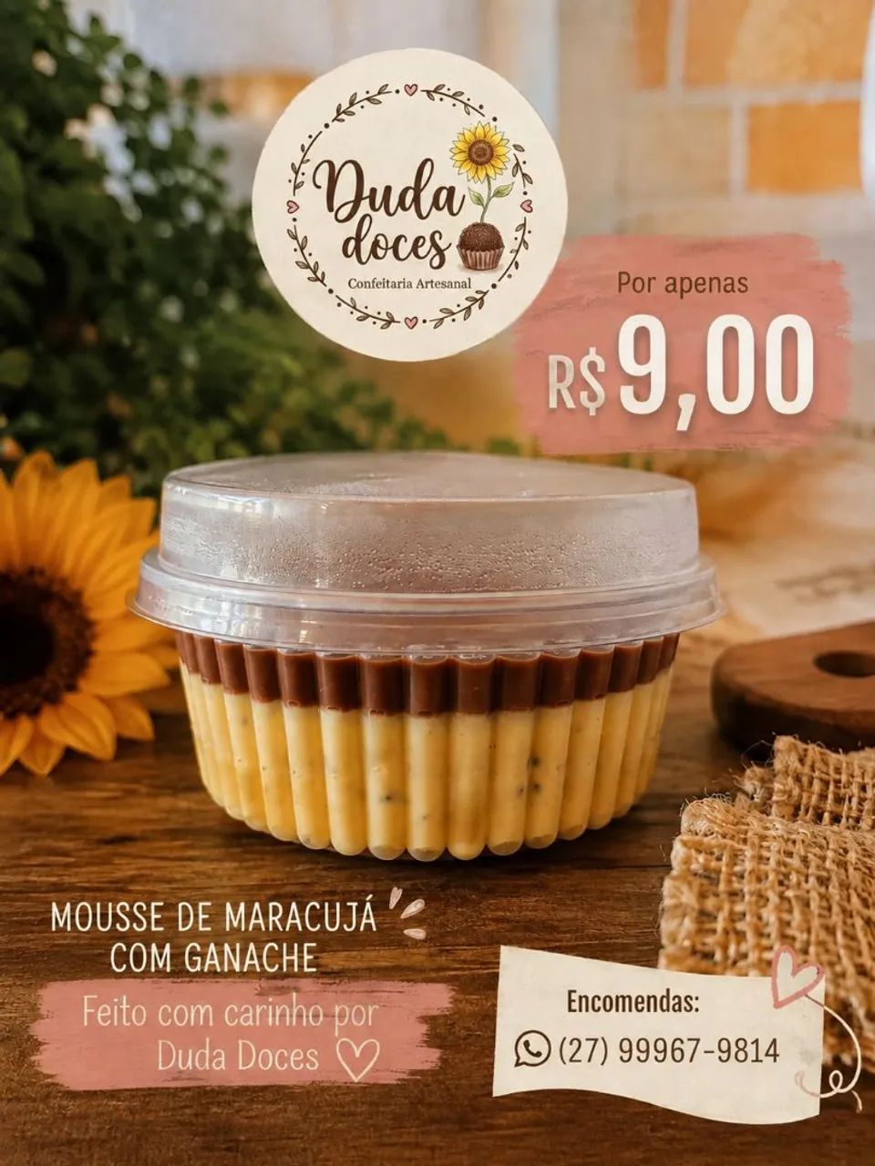 Mousse de Maracujá com Ganache?