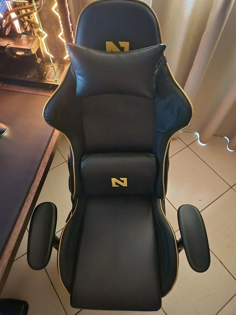 Cadeira Gamer Pichau Preta/Yellow (Entrego) - Foto 4