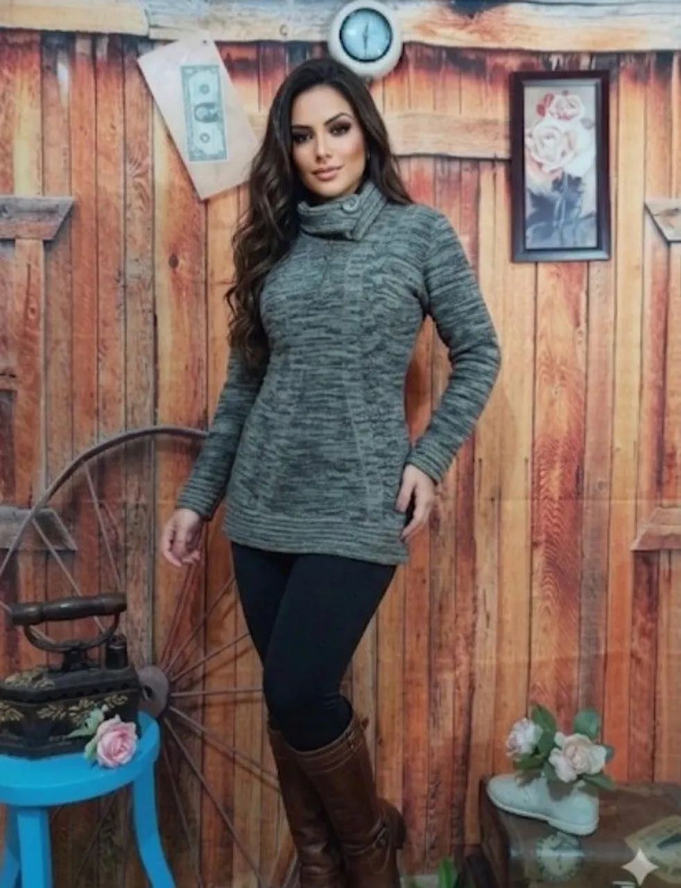 Veste legging tricô M