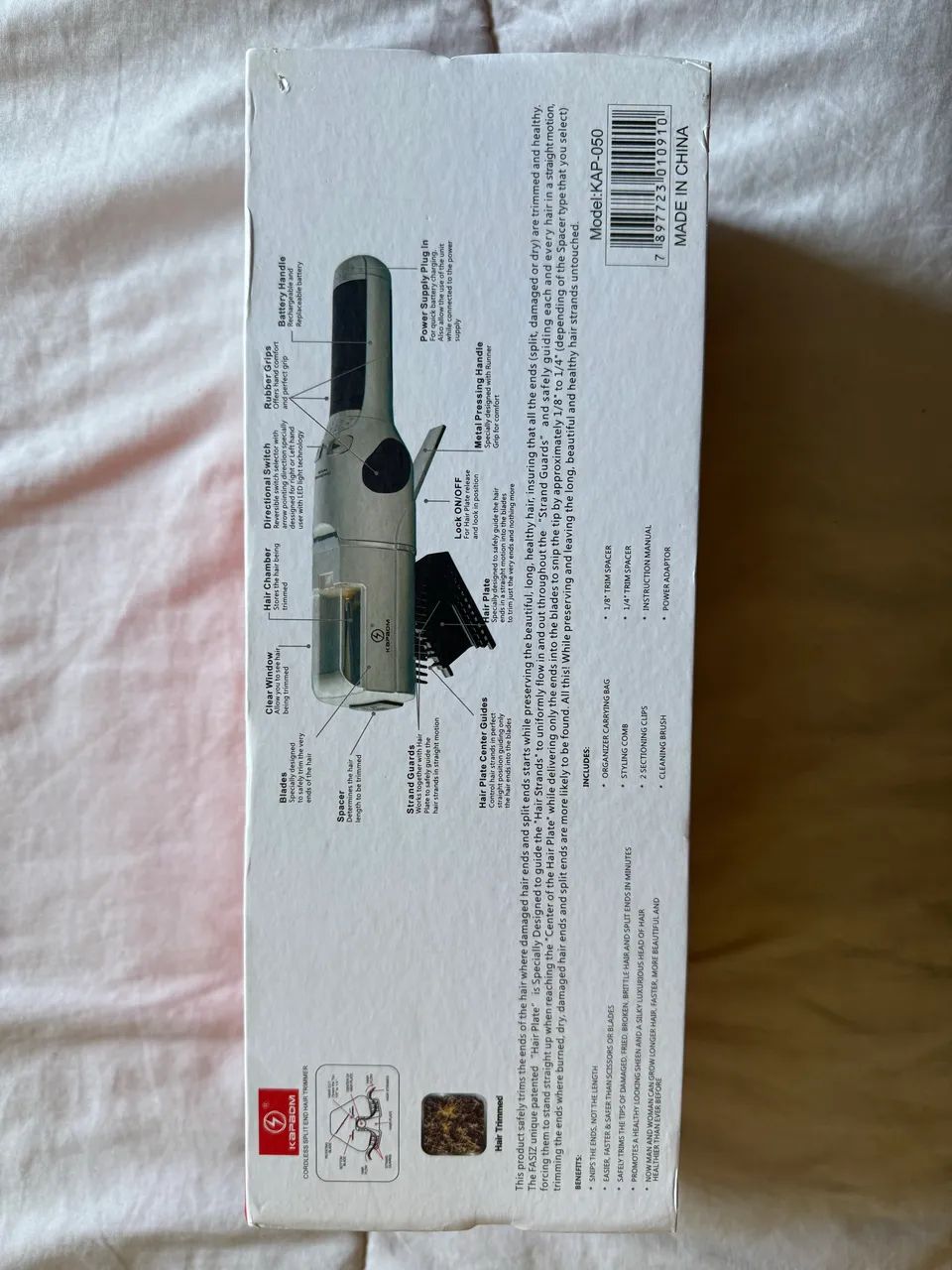 MAQUINA DE CORTE CORDLESS SPLIT END HAIR TRIMMER - Foto 3