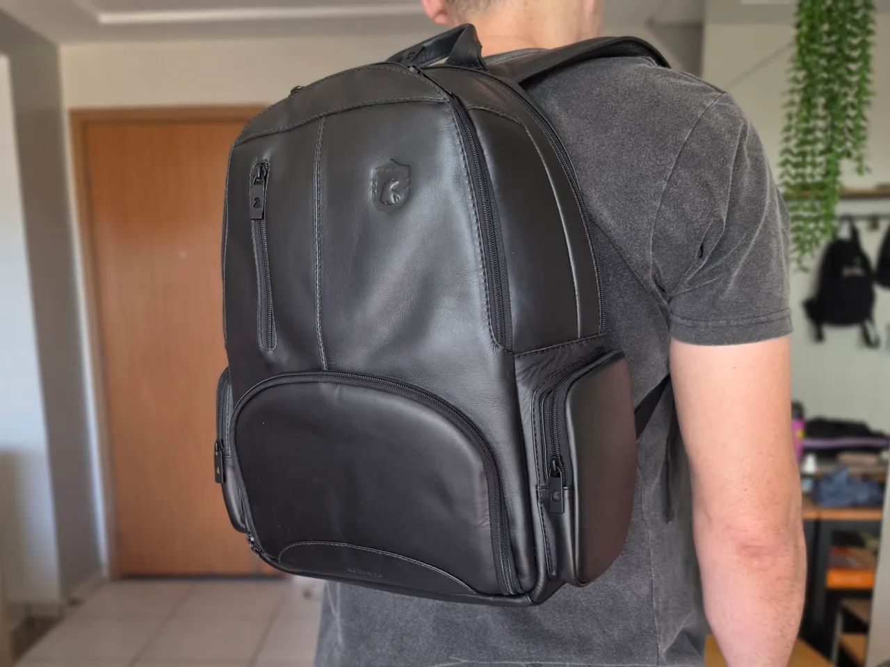 Mochila de couro Nordweg NW072B - Foto 2