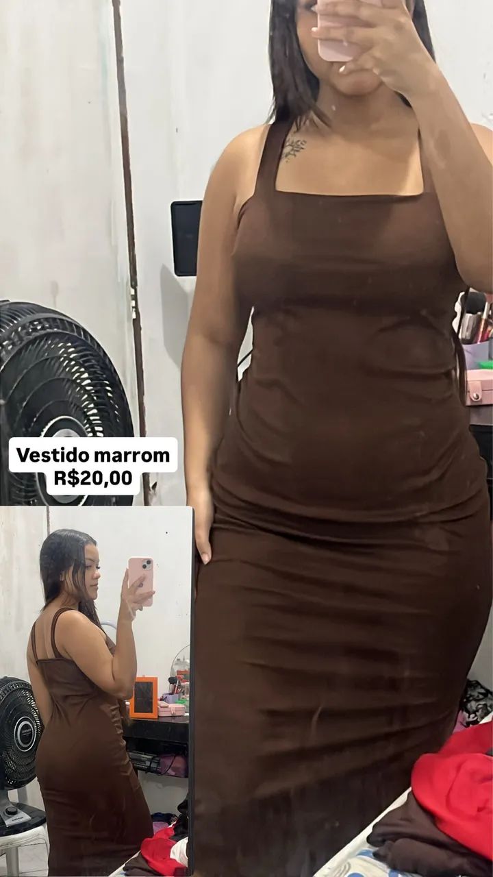 Vestido marrom