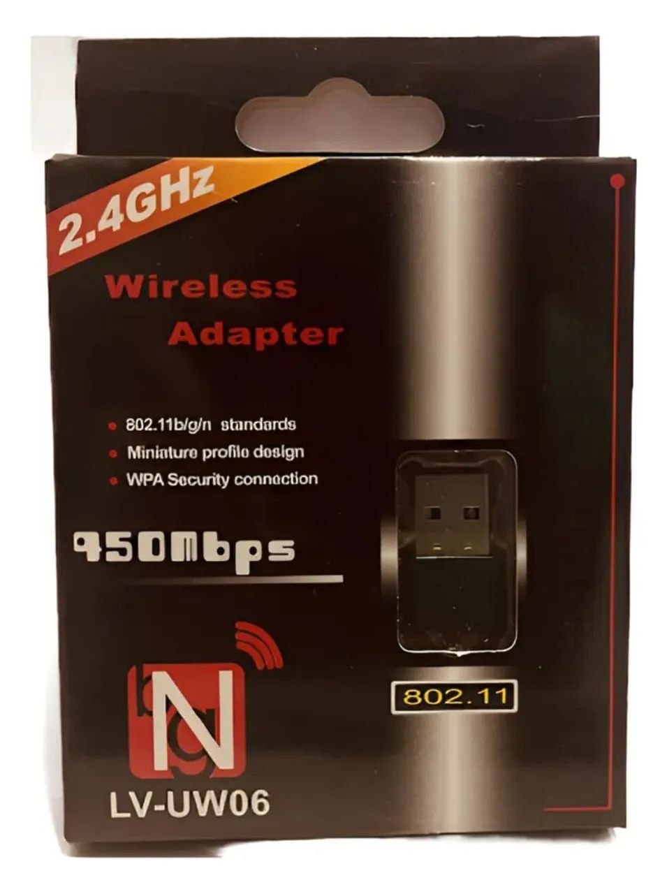 Adaptador Wi-fi Usb 2.4 Internet 950mbps Lv-uw06