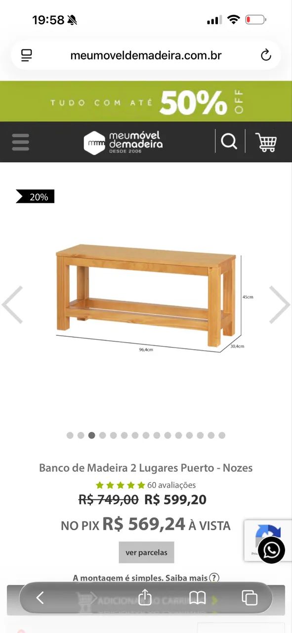 Mesa extensível e banco  - Foto 4