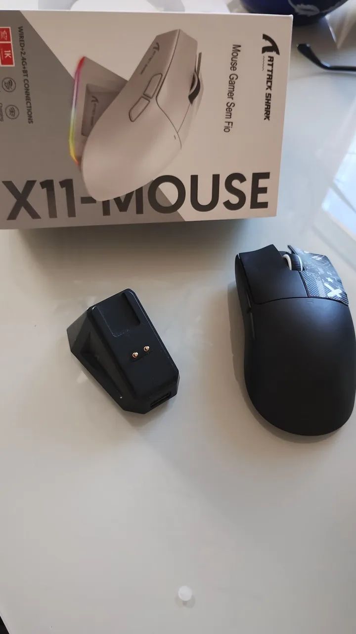 mouse attack shark x11 com base de carregamento