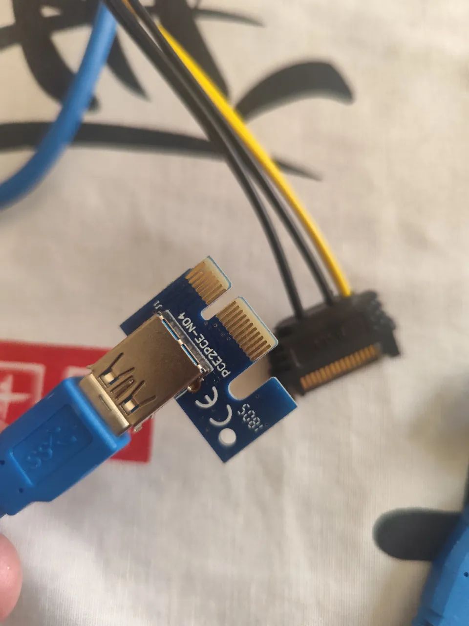 Kit 3 Risers PCI-E 1x a 16x USB 3.0 - Modelo 006C (Mineração/Bancada) - Foto 2