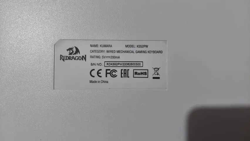 Teclado Mecânico Redragon Kumara Rosa e Branco - Foto 4