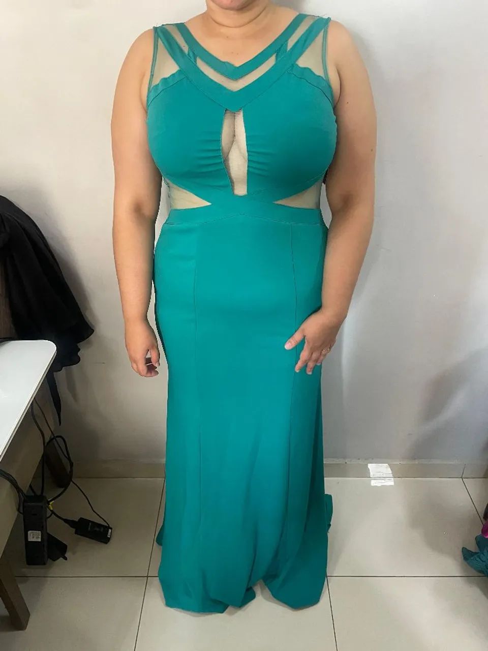 Vestido para madrinha de casamento Verde Turquesa