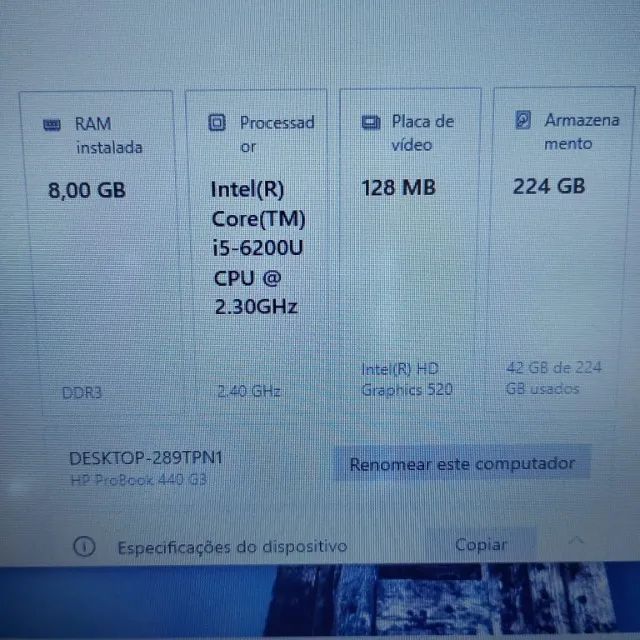 Notebook hp i5 sexta geração barato (LEIA O ANUNCIO) - Foto 2