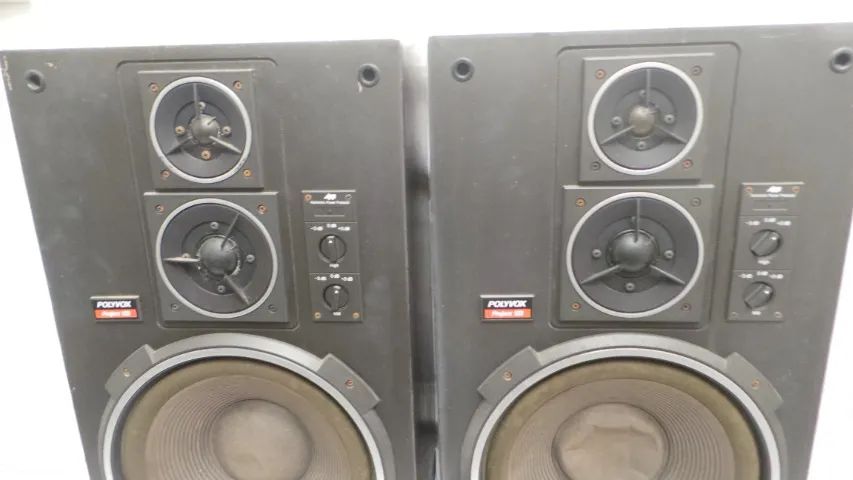 CAIXAS DE SOM ANTIGAS POLYVOX MODELO PROJECT 123 RARAS!! - Foto 2