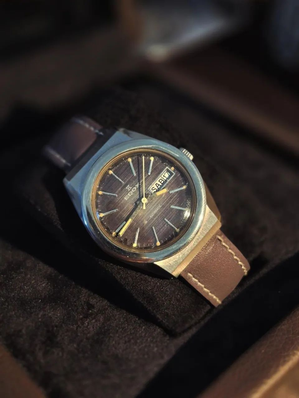 EDOX | AUTOMATIC DAY/DATE | SWISS | 1970 - Foto 2