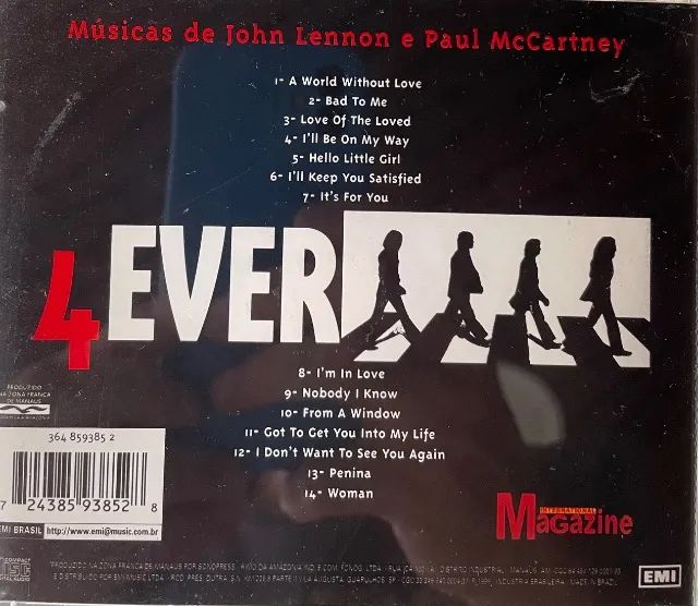 CD Músicas de J. Lennon e P. McCartney - 4EVER (1998) - - CDs