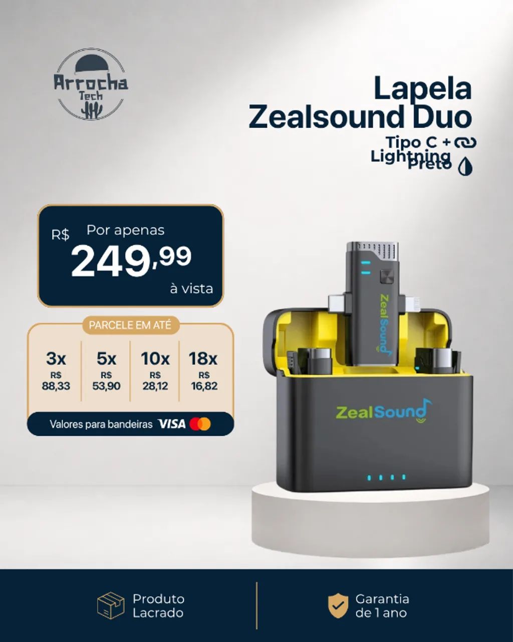 Lapela Zeasound Duo - Lacrada