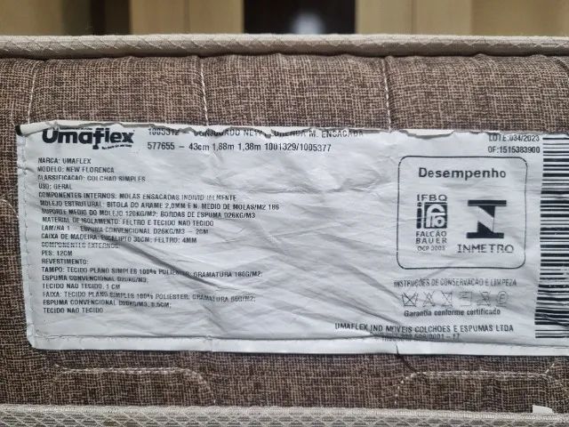 Cama box com colchão UmaFlex em ótimo estado ( casal/queen) - Foto 4