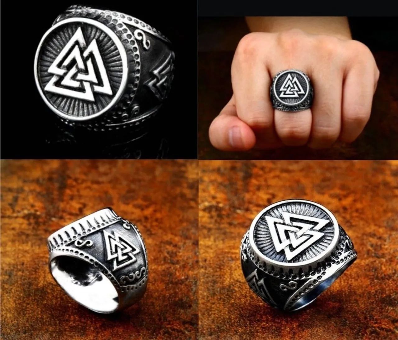 Anél Viking Valknut modelos variados - Foto 5