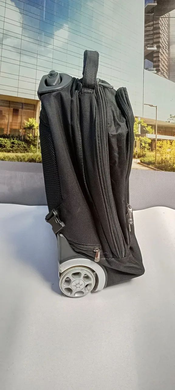 mochila executiva bndes com rodinhas preta - Foto 3
