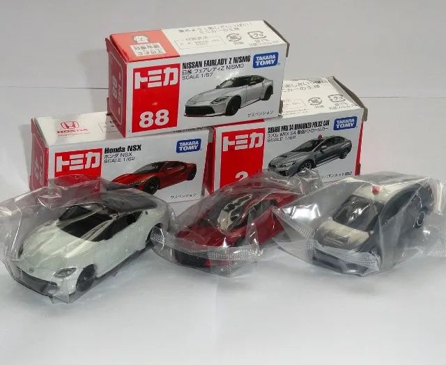 takara tomica tomy trio honda nsx + subaru + nissan fairlady z