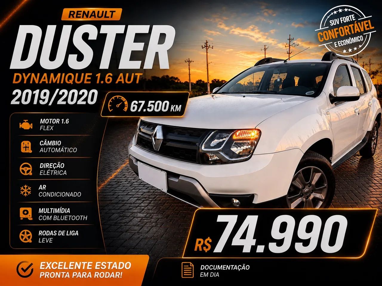 Renault Duster Dynamique 1.6 Flex 16V Aut. 2020 - Foto 3