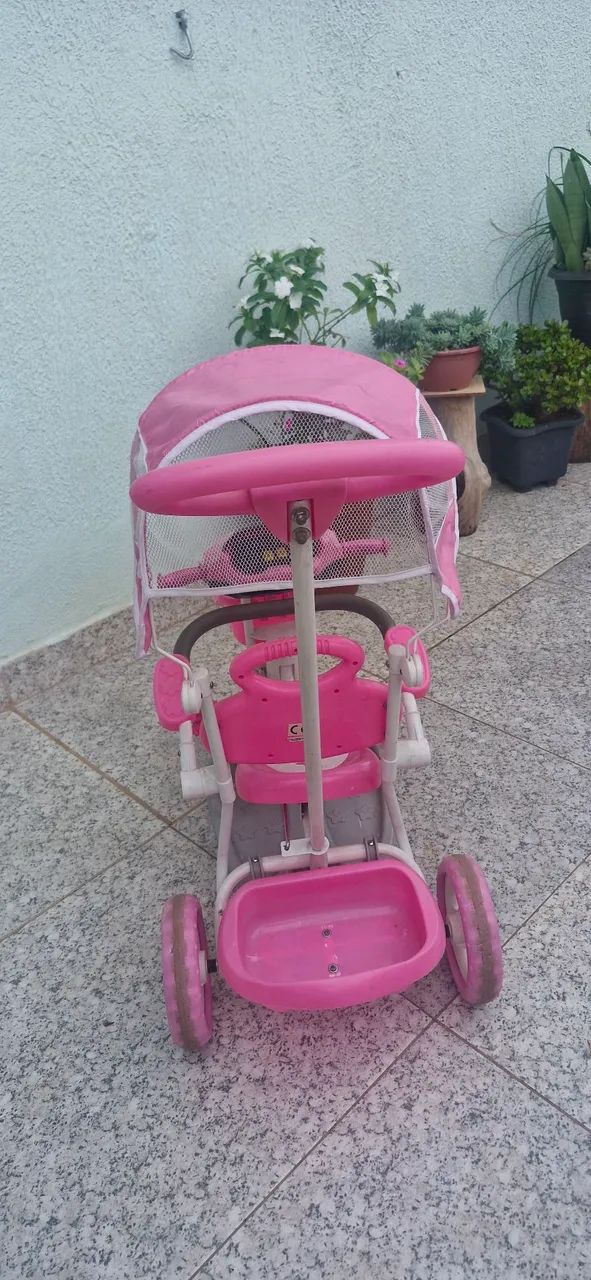 Triciclo infantil rosa - Foto 3