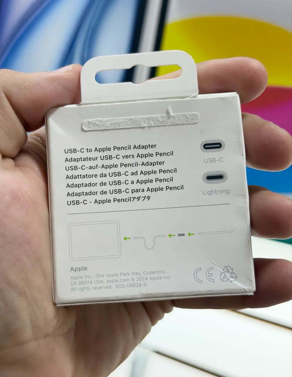 Adaptador usb-c para lightning para usar apple pencil 1 ª geração em ipad 10 e 11 a16 - Foto 4