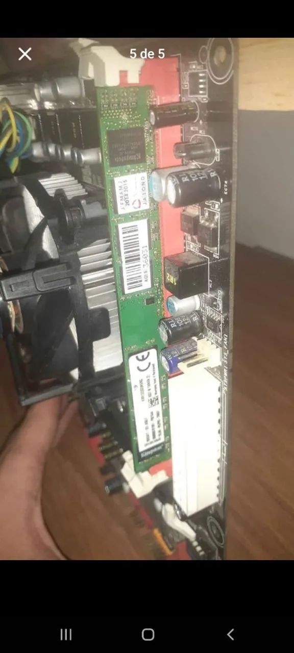 Kit i5 2500 memória ram 8gb placa mãe h61 - Foto 5