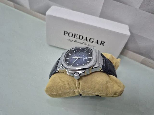 Relógio de pulso Poedagar 613 Silver Blue - Foto 4
