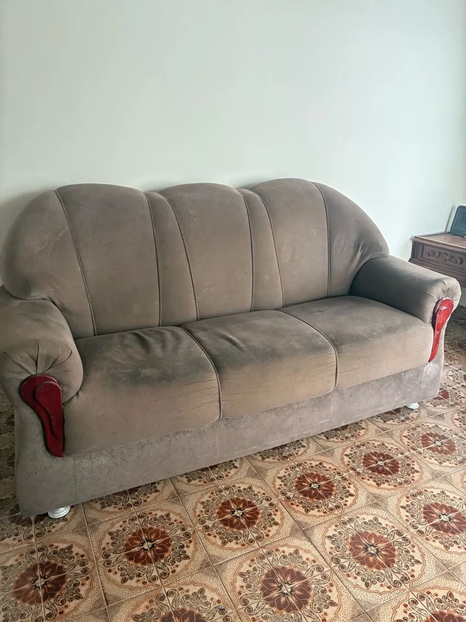 Conjunto de Sofás 3 e 2 Lugares USADO - Confortável e Firme - Foto 2