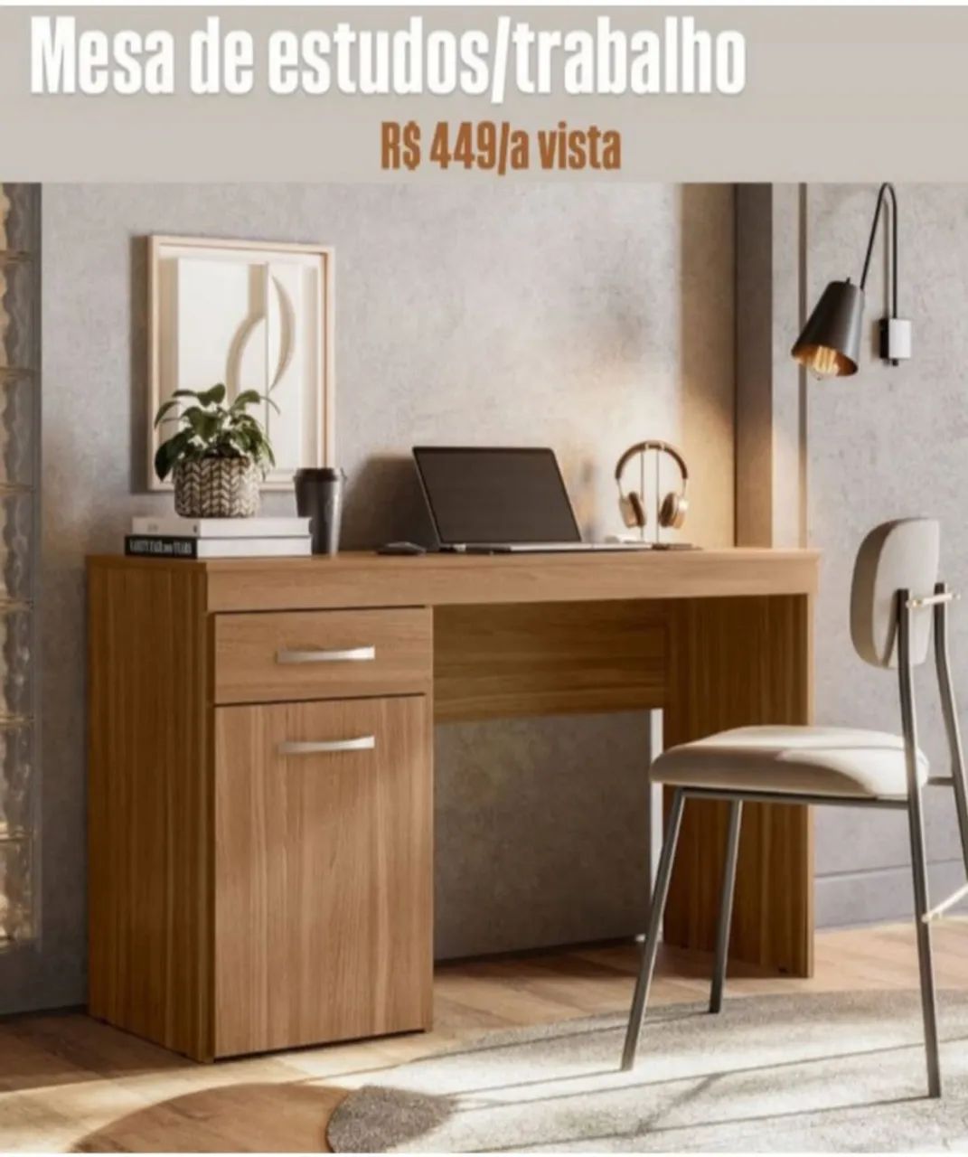 Belíssima Mesa de Estudos Com Gaveta e Porta!!