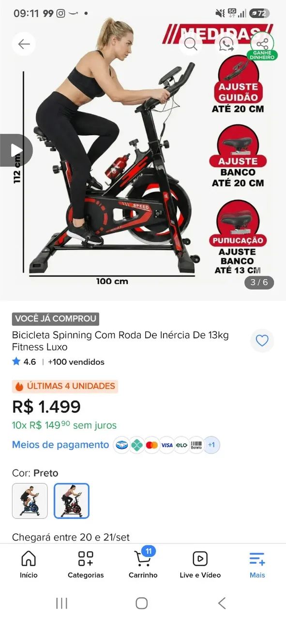 Bike ergometrica 