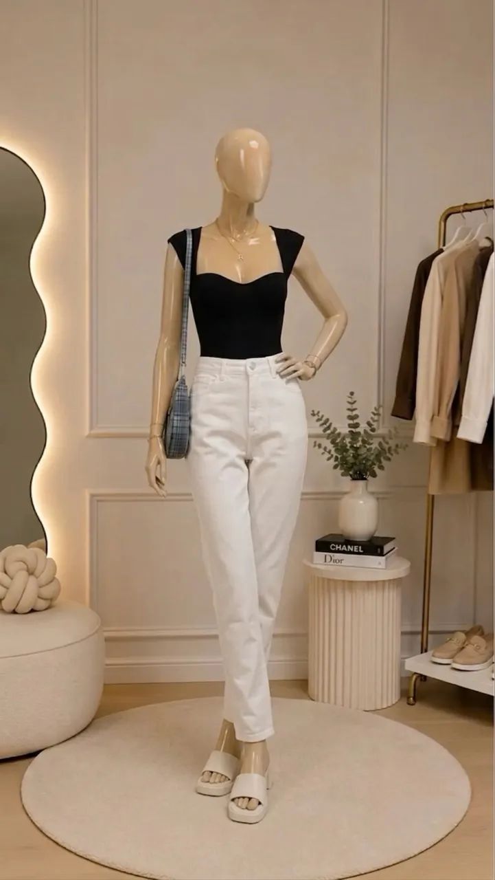 calça sarja branca - Foto 2