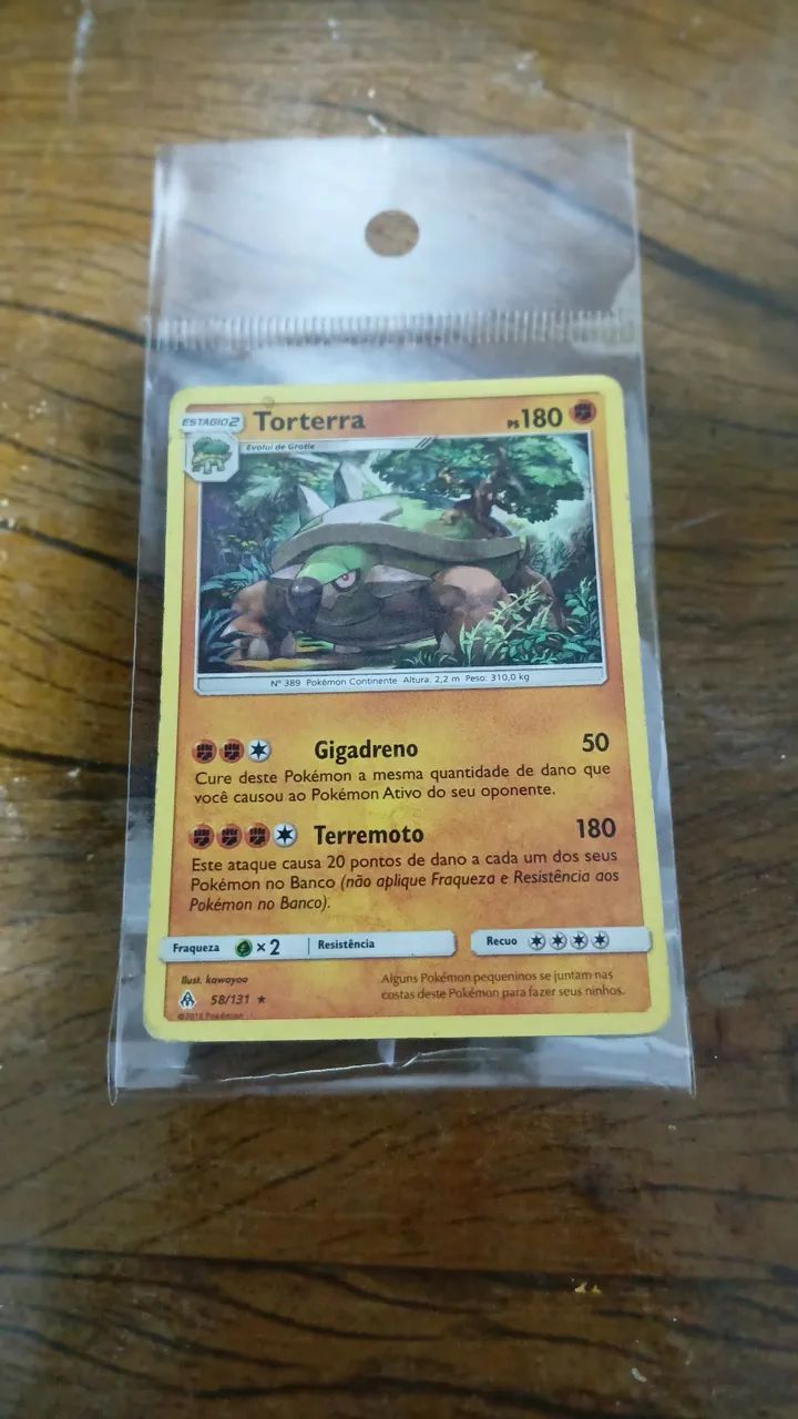 Carta pokemon torterra lua e sol Luz proibida  - Foto 2