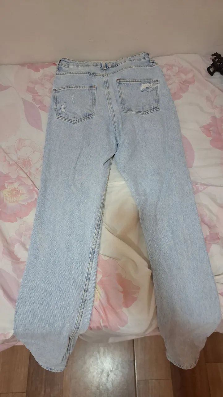 calça jeans destroyed, tamanho 34 - Foto 4