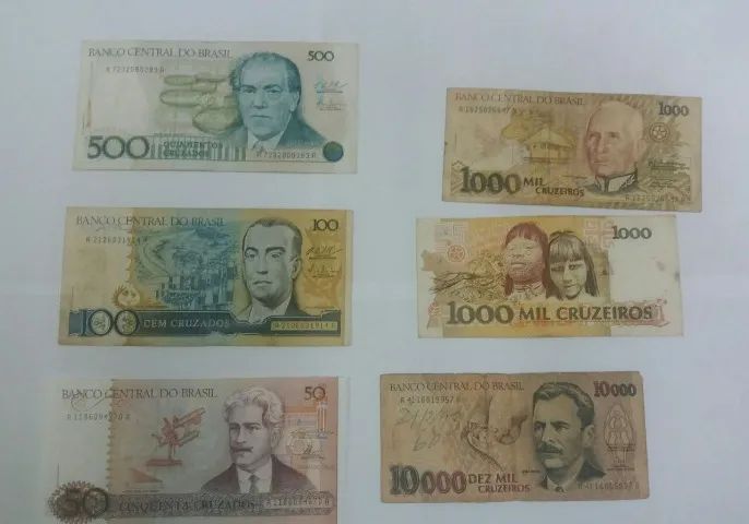 Kit 6 cédulas de dinheiro antigo. - Foto 2