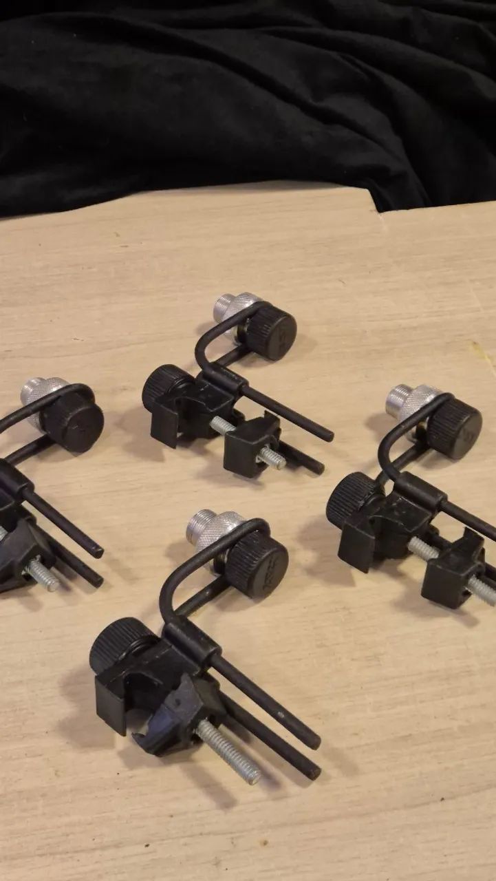 Kit 4 Clamps ASK B10 Para Microfone De Bateria Percussão - Foto 2