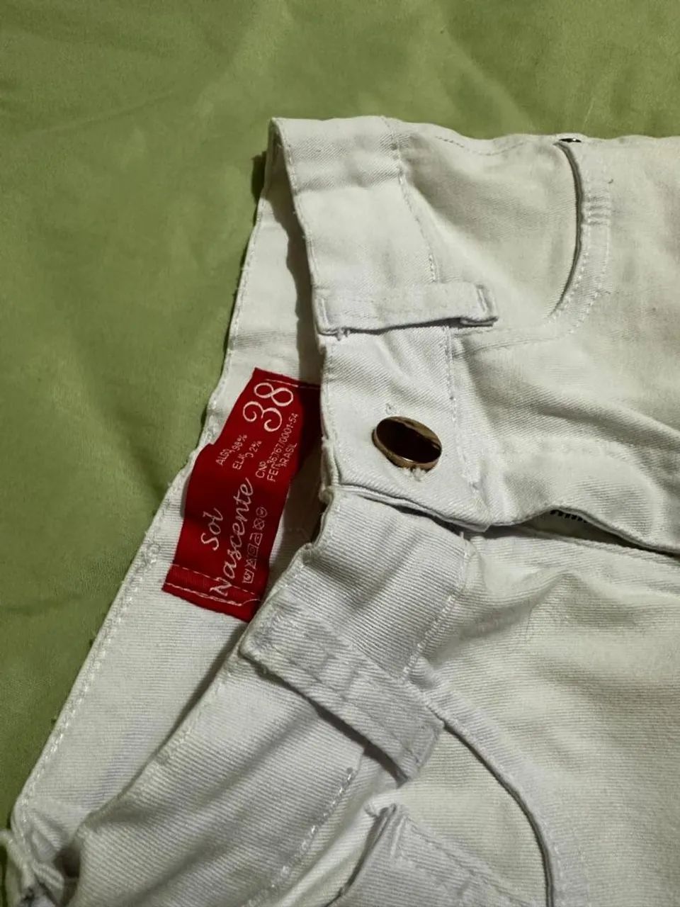 Calça Jeans branca 38 - Foto 3