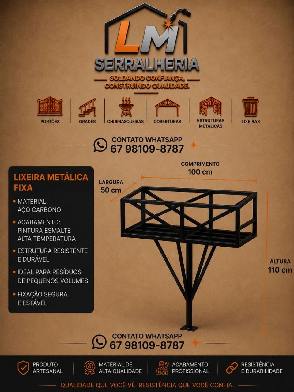 Lixeira Reforçada 