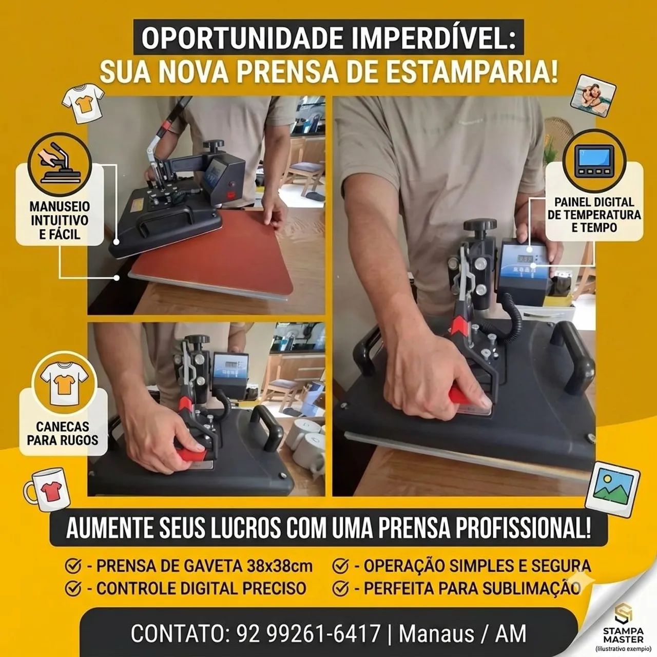 ? PRENSA TÉRMICA DE ESTAMPARIA / SUBLIMAÇÃO ?